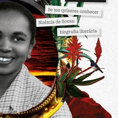 Capa de livro com fotografia a preto e branco de uma mulher sorridente e texto