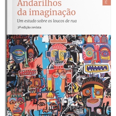 Capa do livro Andarilhos da imaginação com ilustrações coloridas e texto