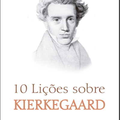 Capa de livro 10 Lições sobre KIERKEGAARD com ilustração a lápis de um homem