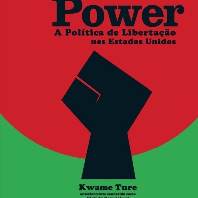 Capa de livro Black Power com punho cerrado negro e texto preto em fundo vermelho e verde