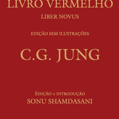 Capa vermelha de livro com letras douradas e título O LIVRO VERMELHO