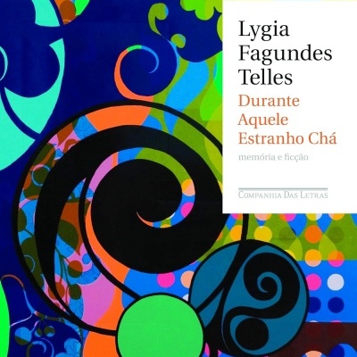 Capa de livro colorida com padrões abstratos e texto em português