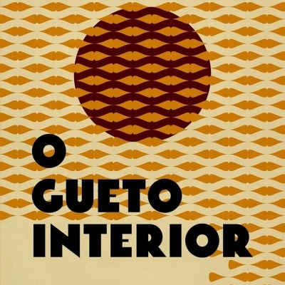 Capa de livro O Gueto Interior com padrão dourado e círculo castanho