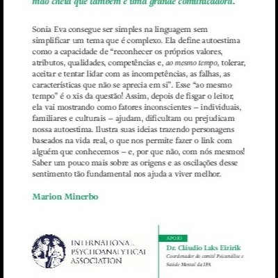 Contra-capa de livro com texto em português e logotipos da editora Blucher e International Psychoanalytical Association