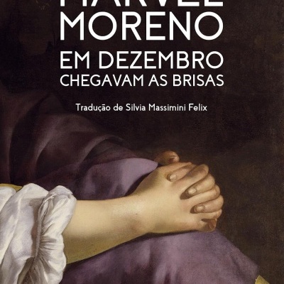 Capa de livro com título e imagem de mãos entrelaçadas com mangas brancas e roxas em fundo escuro
