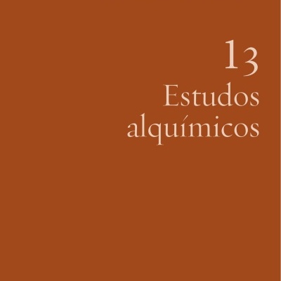 Capa de livro castanha com texto C.G. JUNG OBRA COMPLETA 13 Estudos alquímicos e logótipo da Editora Vozes
