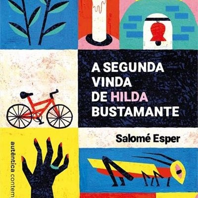 Capa colorida de livro com título e várias ilustrações estilizadas