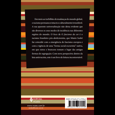 Capa de livro com riscas horizontais e texto em português