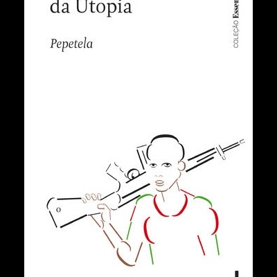 Capa de livro A Geração da Utopia com desenho minimalista de pessoa e arma