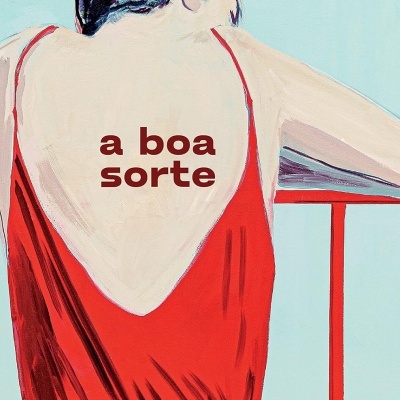 Capa de livro com ilustração de mulher de costas e texto ROSA MONTERO a boa sorte.