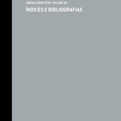 Capa de livro cinzenta com texto branco SIGMUND FREUD OBRAS COMPLETAS VOLUME 20 ÍNDICES E BIBLIOGRAFIAS
