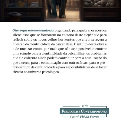 Contracapa de livro com texto em português e informações da série Psicanálise Contemporânea