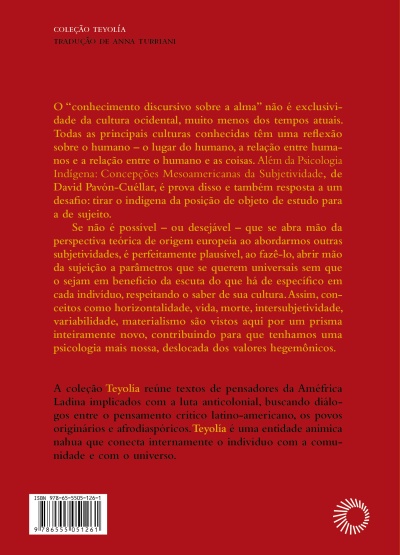 Contracapa de livro com texto em amarelo e preto sobre fundo vermelho e código de barras