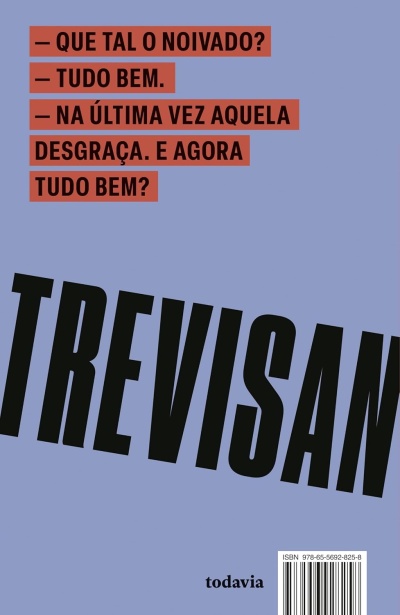Contracapa de livro azul com texto em vermelho e preto, código de barras e editora Todavia
