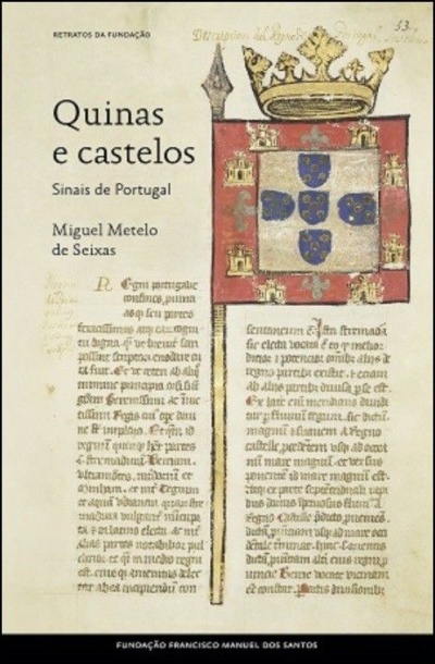 Página de livro com bordão heráldico e texto em português antigo