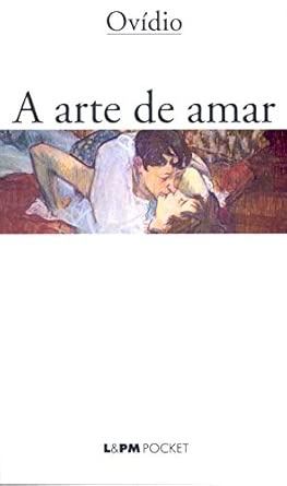 Capa de livro A arte de amar com ilustração de casal a beijar