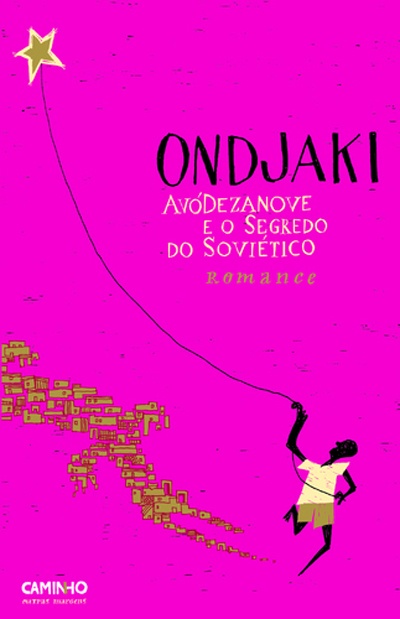 Capa de livro rosa com título e ilustração de personagem segurando corda ligada a estrela