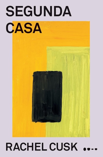 Capa de livro Segunda Casa com blocos amarelo, verde e preto e texto em preto sobre fundo lilás.