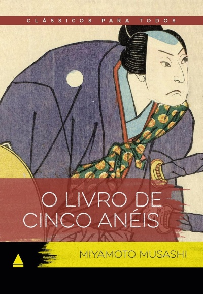 Capa do livro O LIVRO DE CINCO ANÉIS com ilustração de samurai.