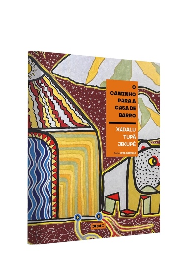 Livro com capa colorida e texto em português