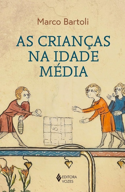 Capa de livro com título As Crianças na Idade Média e ilustração medieval