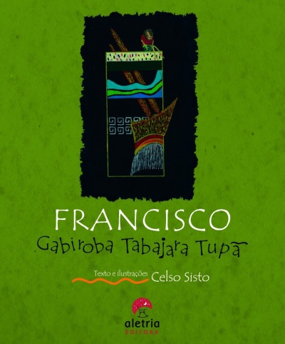 Capa de livro verde com título e ilustração colorida ao centro