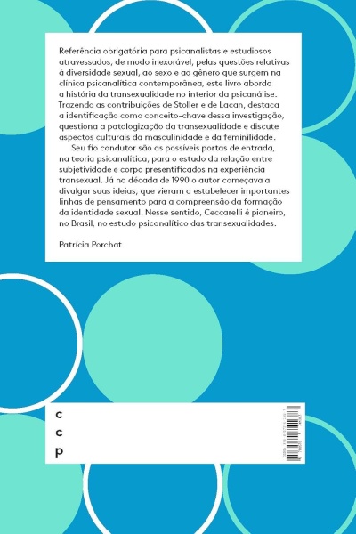 Capa traseira de livro azul com texto e código de barras