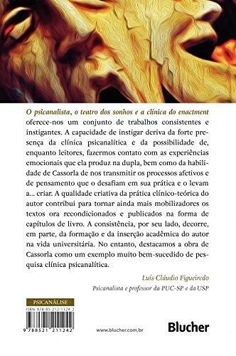 Detalhe artístico de rostos em tons quentes na capa do livro, texto em português e código de barras na parte inferior.