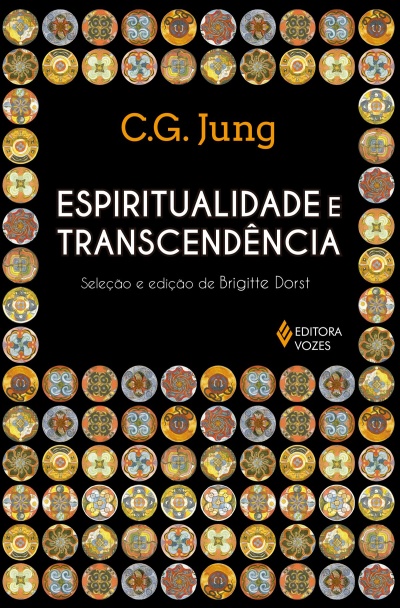 Capa do livro ESPIRITUALIDADE E TRANSCENDÊNCIA de C.G. Jung com decoração circular colorida e fundo preto