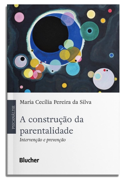 Capa do livro A construção da parentalidade com círculos coloridos em fundo escuro