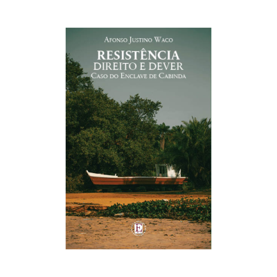 Capa de livro com barco na praia e título sobre resistência e direito