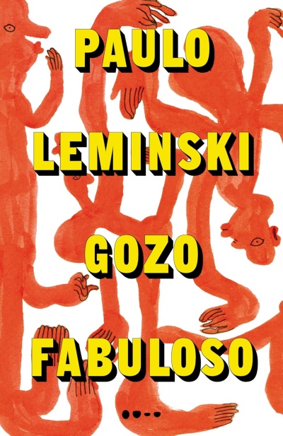 Capa de livro com figuras humanas vermelhas e texto amarelo