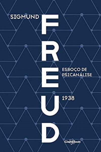 Capa de livro azul com texto branco FREUD, Sigmund, Esboço de Psicanálise, 1938