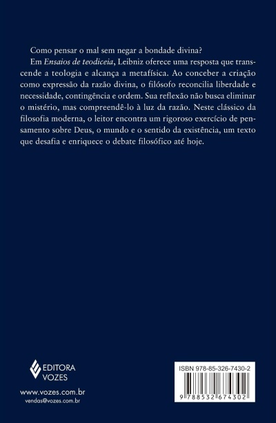 Capa traseira de livro com texto branco em fundo azul escuro, logo da Editora Vozes, email, site e ISBN