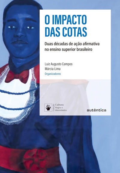 Capa do livro O IMPACTO DAS COTAS com ilustração de figura humana e texto