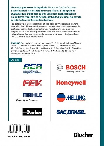Verso de livro técnico de engenharia com texto, logos de marcas e código de barras