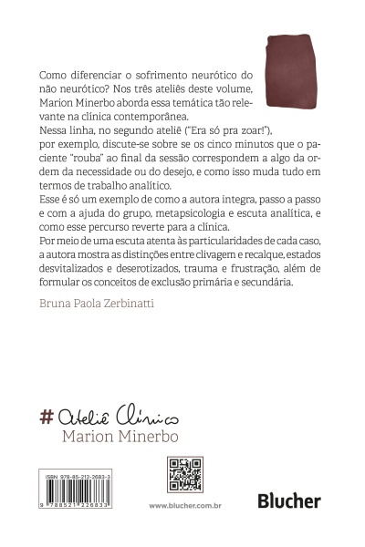 Parte traseira de livro com texto em português, código de barras ISBN e logotipo Blucher