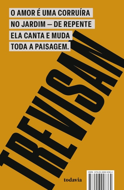 Capa de livro amarela com texto preto e citações em branco