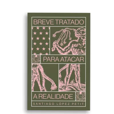 Capa de livro verde-oliva com texto e ilustrações em rosa