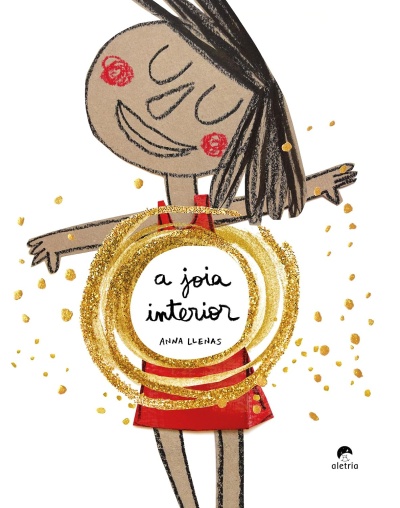 Capa de livro infantil com menina e círculos dourados com texto