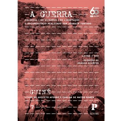 Capa de livro e DVD A GUERRA com imagem de soldados e veículo em tom sépia