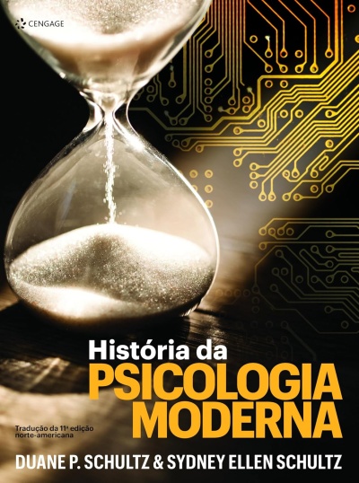 Capa de livro com ampulheta e circuito eletrónico em fundo escuro