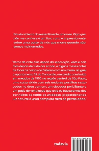 Contracapa de livro vermelha com texto branco e código de barras com ISBN