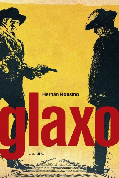 Capa de livro com ilustração de dois cowboys e texto glaxo