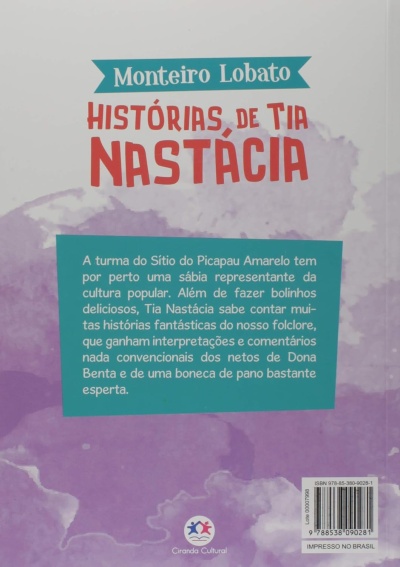 Capa de livro Histórias de Tia Nastácia de Monteiro Lobato