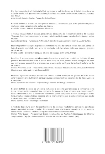 Verso de livro com diversas citações em português e um código de barras em baixo.