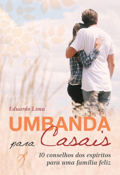 Capa de livro com casal abraçado em campo e texto do título e autor