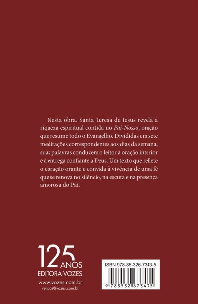 Capa traseira de livro vermelho com texto branco e código de barras