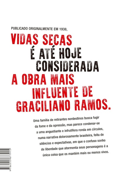 Contracapa de livro com texto em vermelho e preto sobre fundo branco