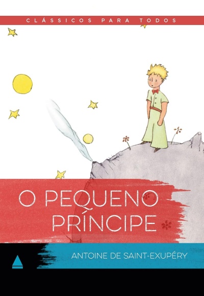 Capa do livro O Pequeno Príncipe com ilustração do personagem e texto